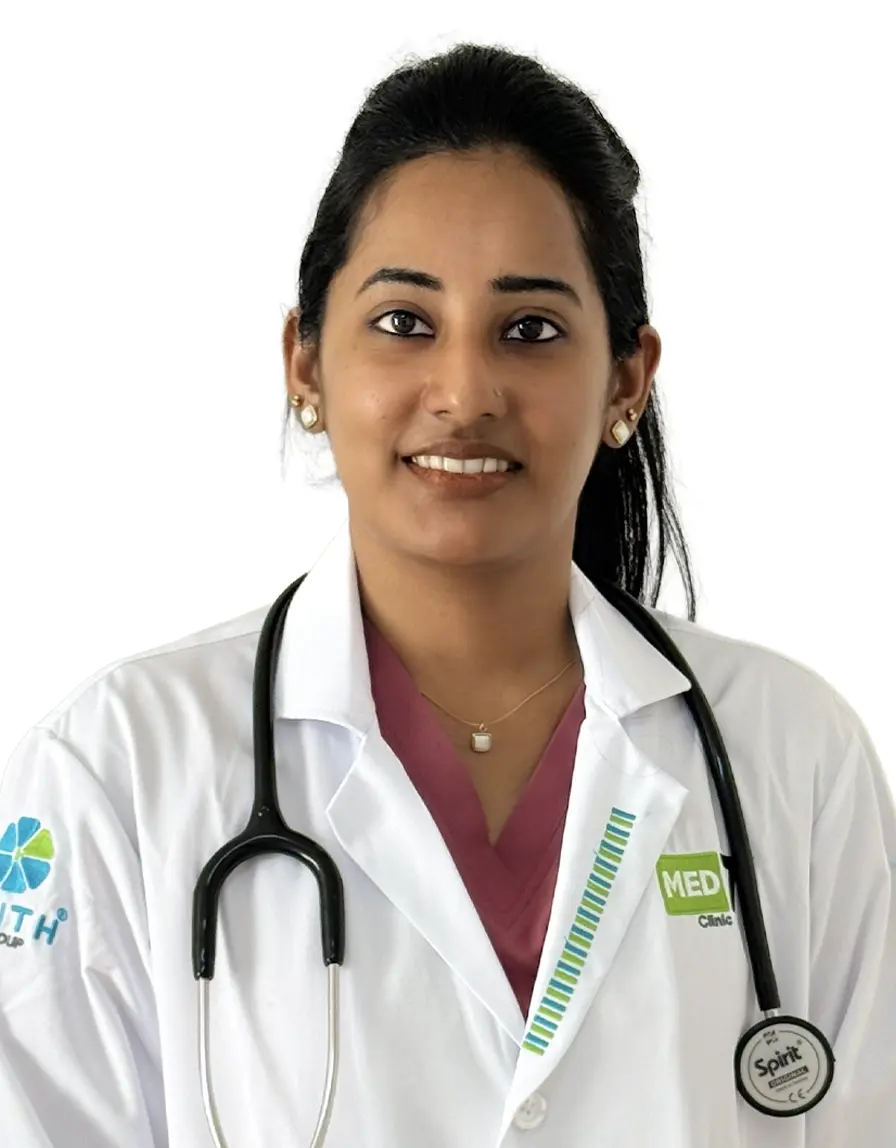 Dr. Pooja Pushpan, General Practitioner at MED7 Clinic Dubai