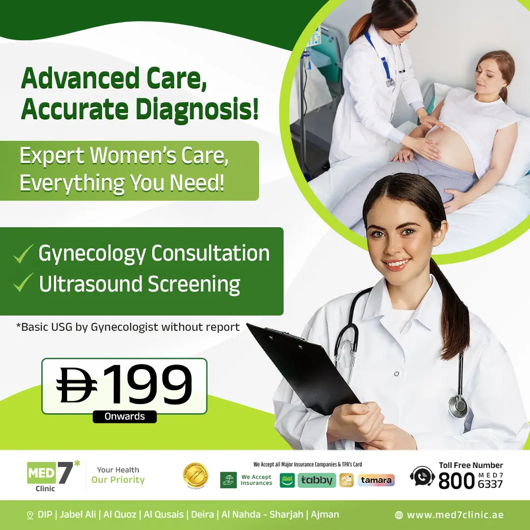 Pregnancy and gynecology packages at MED7 Clinic Dubai